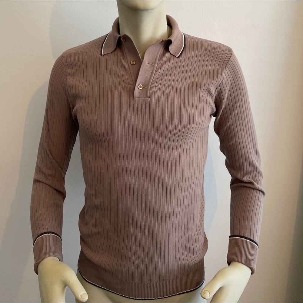 Men’s/ Unisex Saint Michael’s Vintage Long Sleeve Polo Button Up Knit Top.